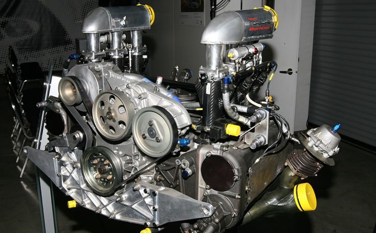 an image of a car engine on display