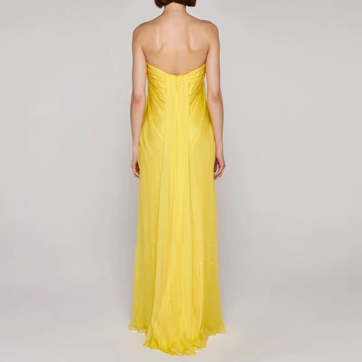 RONIY Fold Hem Evening Dress Gown Silk Floor-length Gala Gown, Silk Floor-length Gown For Gala, Sleeveless Silk Evening Dress For Banquet, Silk Sleeveless Evening Dress For Banquet, Floor-length Gown With Lined Bodice For Banquet, Silk Evening Dress With Sweep Train And Sweetheart Neckline, Pre-draped Floor-length Banquet Gown, Sleeveless Silk Gown For Gala, Floor-length Silk Evening Dress For Prom Season