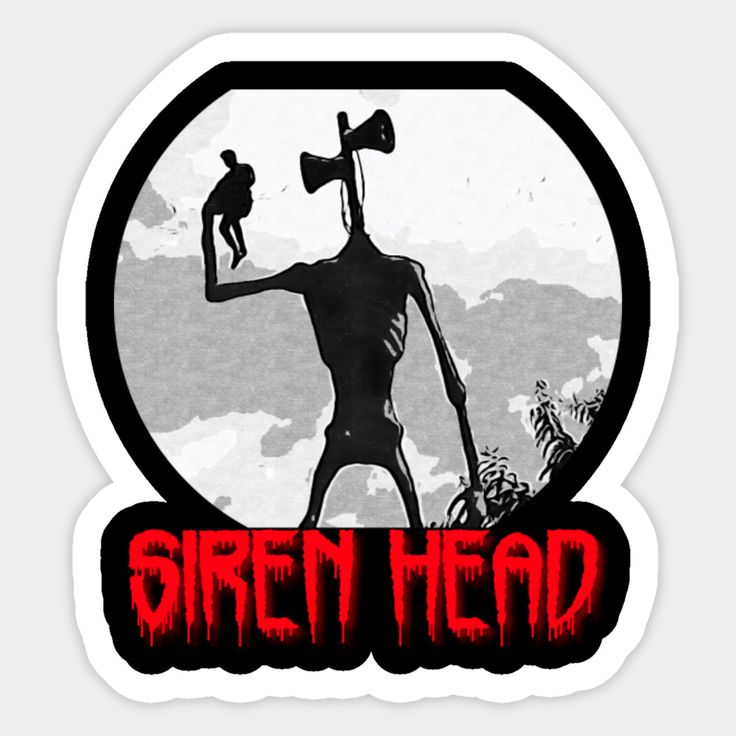 a sticker that says, street head with an image of a man holding two axes