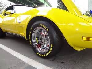 a yellow sports car parked in a parking lot