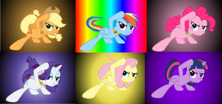 the four ponys are all different colors