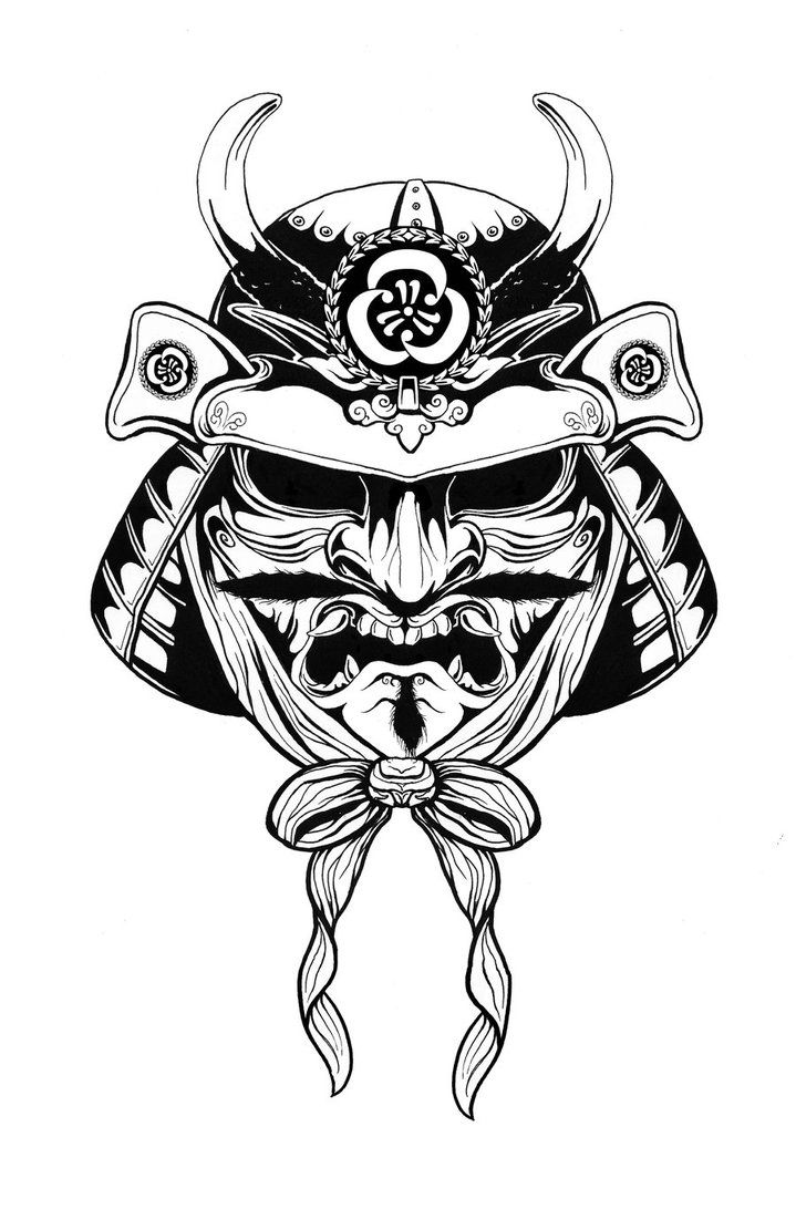 Samurai Mask Tattoo Design Photo - 1: Real Photo Pictures Images and ... Oni Drawing, Masks Tattoo, Hannya Maske Tattoo, Hannya Maske, Samurai Mask Tattoo, Japanese Oni Mask, Samurai Drawing, Oni Mask Tattoo, Samurai Warrior Tattoo