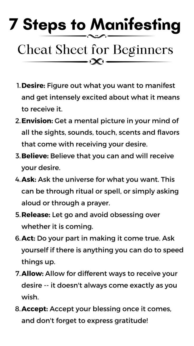 the 7 steps to manifesting that you can use for beginner's