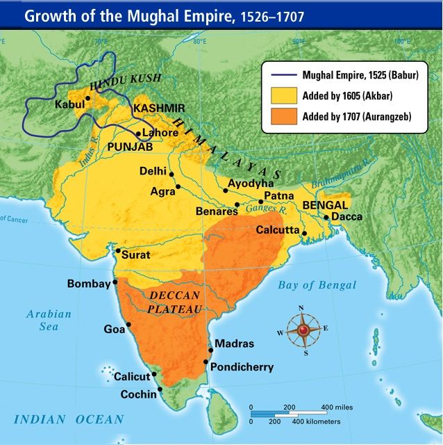 Mughal Empire Map | Mughal empire, Indian history facts, Mughal