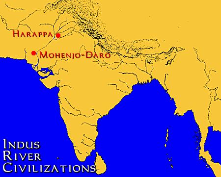 map of india showing the location of indus river and its major cities, including karpa