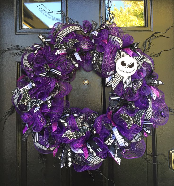 Nightmare Before Christmas Mesh Wreath | Nightmare before christmas ...