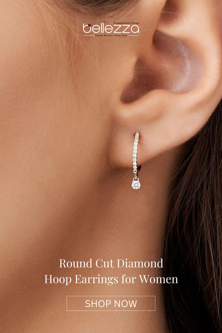 Round Cut Diamond Moissanite Hoop Earrings for Women | Labour Day Diamond Jewelry Diamond Huggie Earrings With Halo Design, Lab Grown Diamond Round Earrings, Minimalist Brilliant Cut Diamond Hoop Earrings, Minimalist Diamond Hoop Earrings With Brilliant Cut, Minimalist Diamond White Hoop Earrings With Brilliant Cut, Elegant Round Huggie Earrings, Elegant Moissanite Hoop Earrings, Minimalist Diamond White Hoop Earrings, Hoop Diamond Earrings With Halo Design