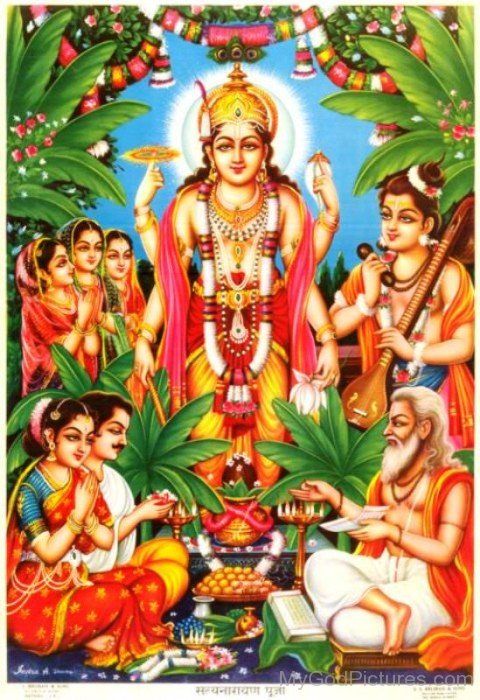 the hindu god with his family