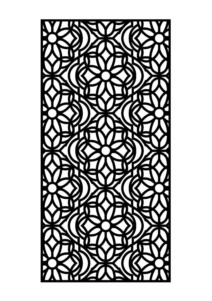 a black and white pattern with circles