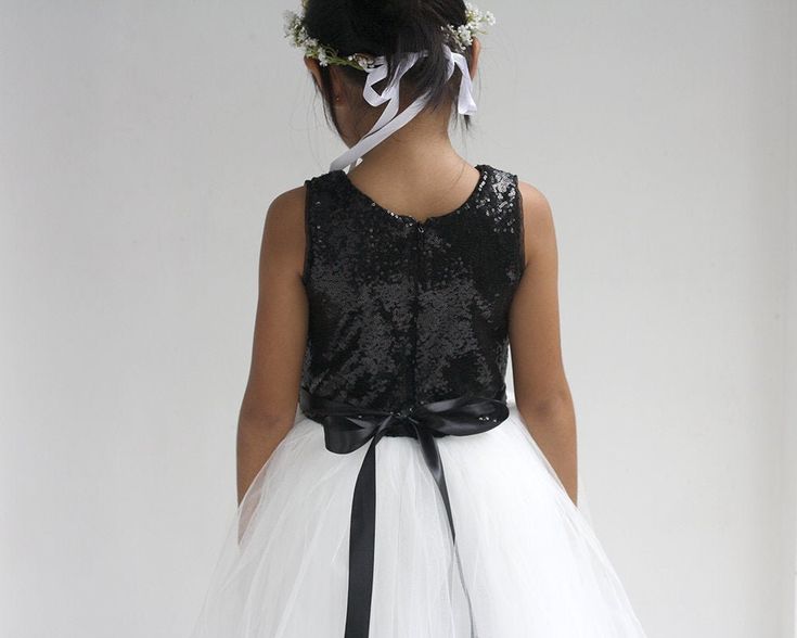 Black and White girl dress, flower girl dress, black sequin tutu dress, flower girl dresses, girl party dress Sleeveless Black Tulle Princess Dress, Tulle Sequin Dress For Dress-up, Pageant Tutu Dress With Sequins, Party Season Sequined Tutu Dress With Glitter Tulle, Spring Sequined Tutu Dress For Pageant, Spring Pageant Sequin Tutu Dress, Sequin Glitter Tulle Tutu Dress For Prom, Prom Tutu Dress In Glitter Tulle With Sequins, Sleeveless Sequined Tutu Dress For Pageants