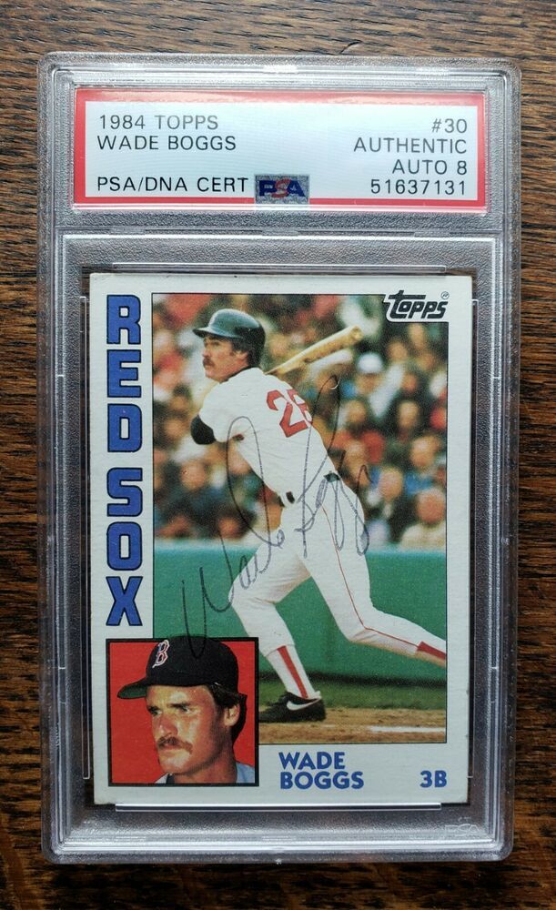 1984 WADE BOGGS Topps Baseball #30 PSA Authentic AUTO Red Sox | eBay ...