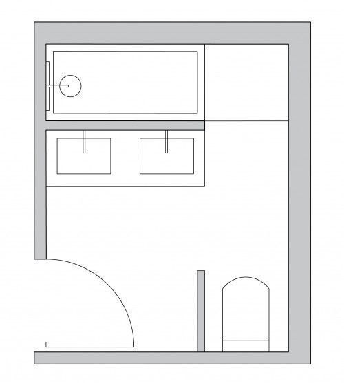 bathroom layouts modernbathroomplans Badkamer, Kleine