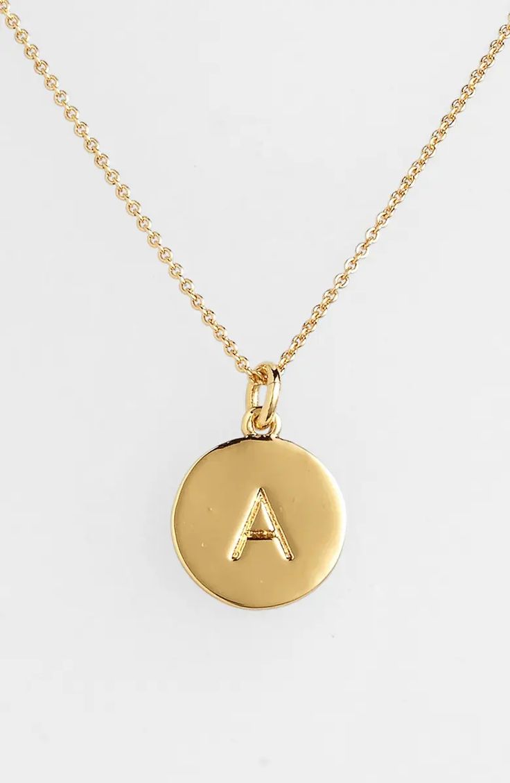 kate spade new york one in a million initial pendant necklace | Nordstrom Jewish Star Necklace, Floating Diamond Necklace, Star Necklace Gold, Star Charm Necklace, Initial Pendant Necklace, Dainty Gold Necklace, Solitaire Necklaces, Diamond Star, Birthday Wishlist