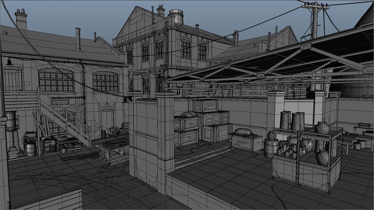 ArtStation - The Order 1886: Black Wall Yards streets, Nestor Carpintero Factory Concept Art, Franklin House Gta V, Sci Fi Warehouse Concept Art, Tomb Raider Environment, Industrial Sci Fi Environment, Game Art Environment, Steampunk City, Game Environment, Low Poly Models