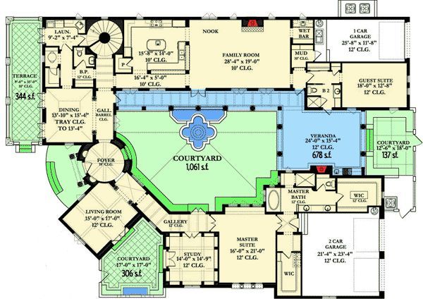 this is an image of the floor plan for a house that has swimming pool and hot tub