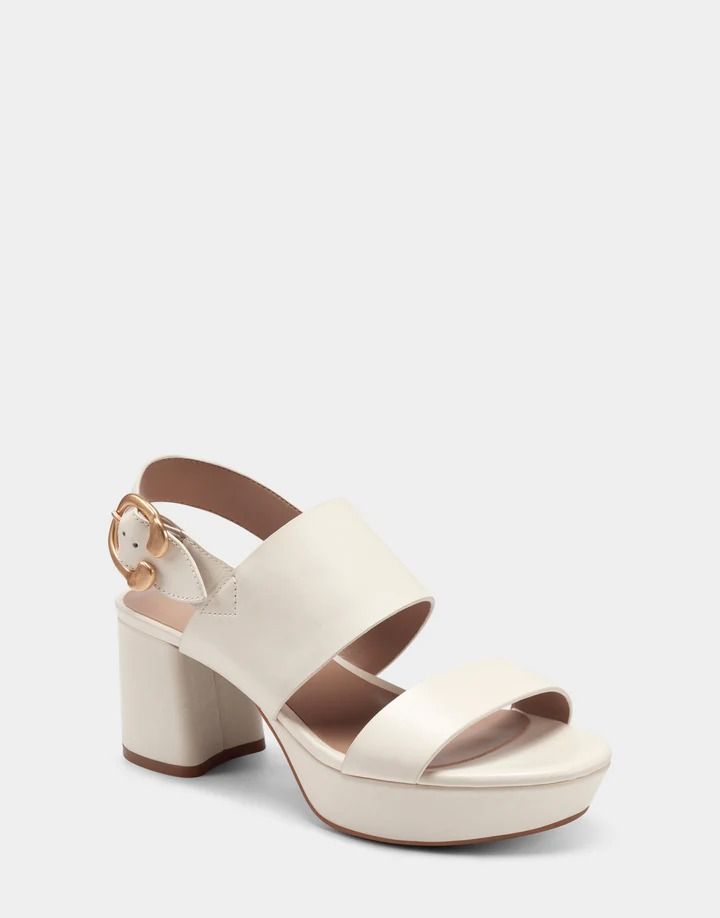 Off-White Leather Platform Block Heel Sandal with Buckle Camera – Aerosoles Wide Width Heels, Comfortable Flip Flops, Wide Width Boots, Women Platform Sandals, Comfort Shoes Women, Platform Block Heels, Shoes Heels Pumps, Refined Style, Unique Diamonds