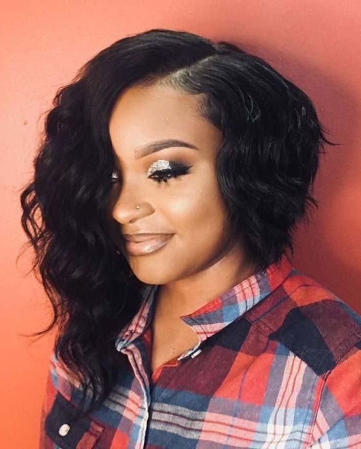 46 Best Natural Bob Hairstyles for Black Women - Fashionnita Medium Lob, Choppy Layered Bob Hairstyles, Long Angled Bob Hairstyles, Bob Hairstyles For Black Women, Modern Bob Hairstyles, Sleek Bob Hairstyles, Grey Bob Hairstyles, Grey Bob, Asymmetrical Bob Haircuts