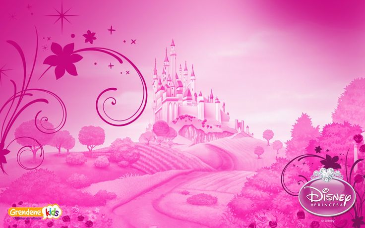 the disney princess castle is painted in pink