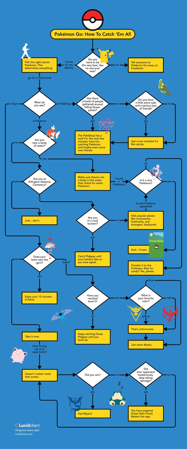 a blue and yellow flow chart with many different types of information on the bottom line