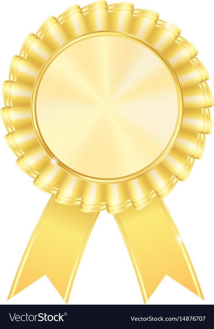 a gold medal with a ribbon around it