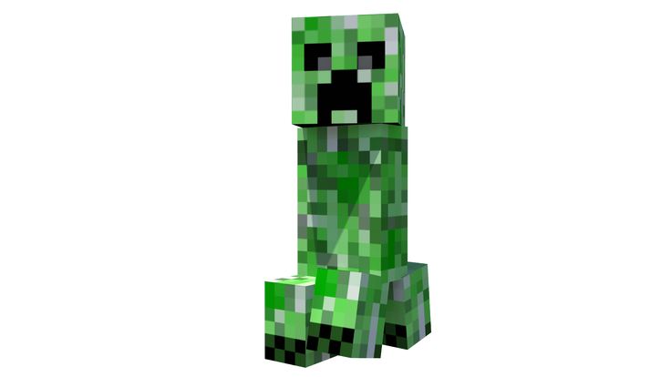 an image of a green creeper with black eyes and no head in minecraft