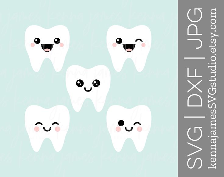 tooth clipart with different expressions for kids to use on their own wallpapers