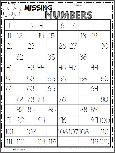 120s Chart Missing Numbers Worksheet | Made By Teachers | Missing ...