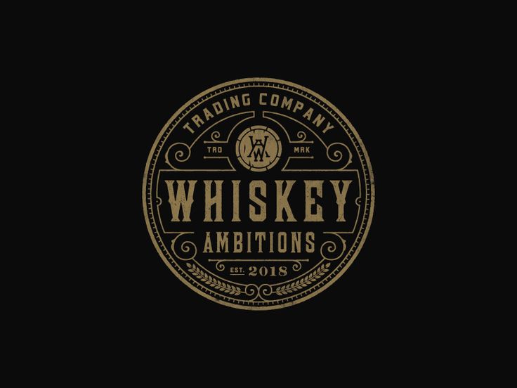 the logo for whiskey ambitions