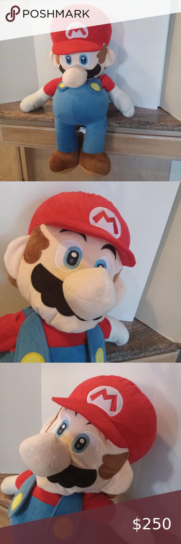 Giant Rare 34 Inch Super Mario Plush Super Mario Plush, Mario Plush, Super Mario, Nintendo, Mario, Closet