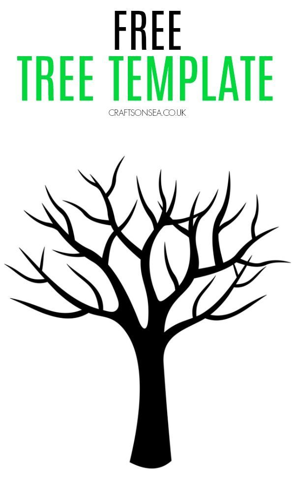 a tree with the words free template on it