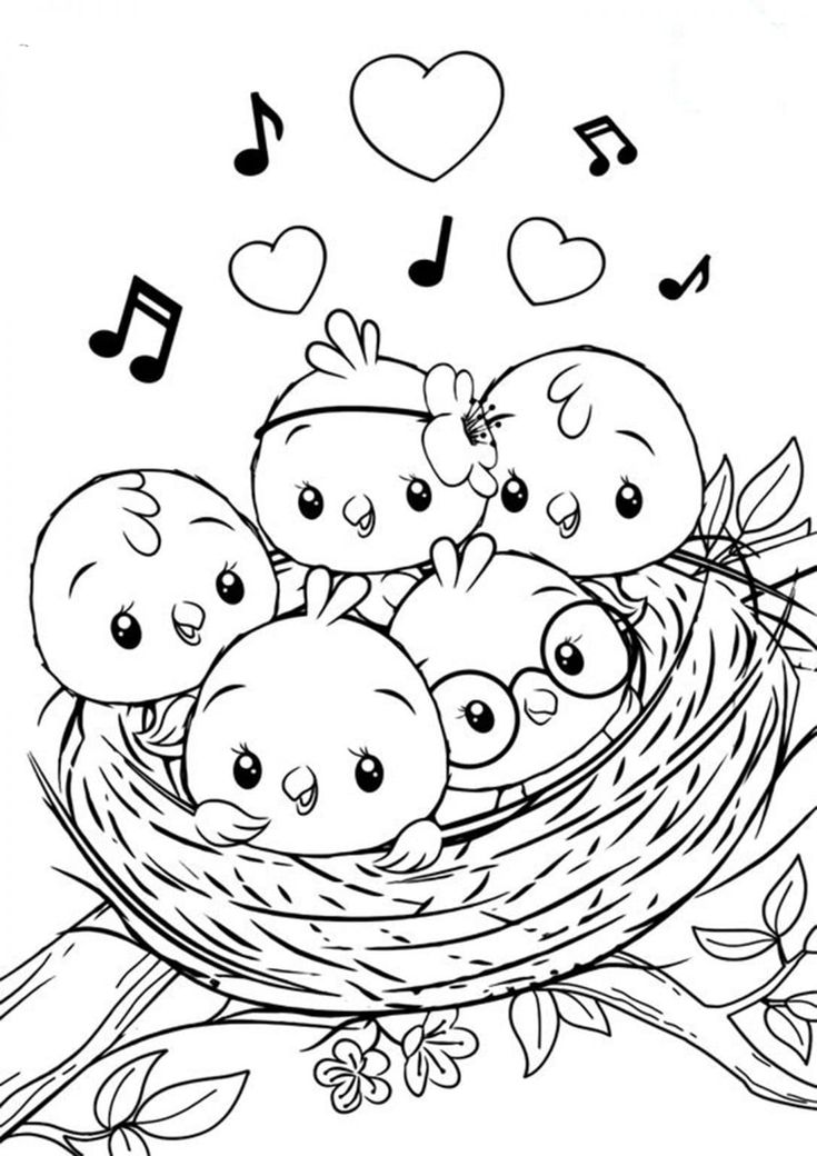 Free & Easy To Print Bird Coloring Pages | Bird coloring pages, Cute