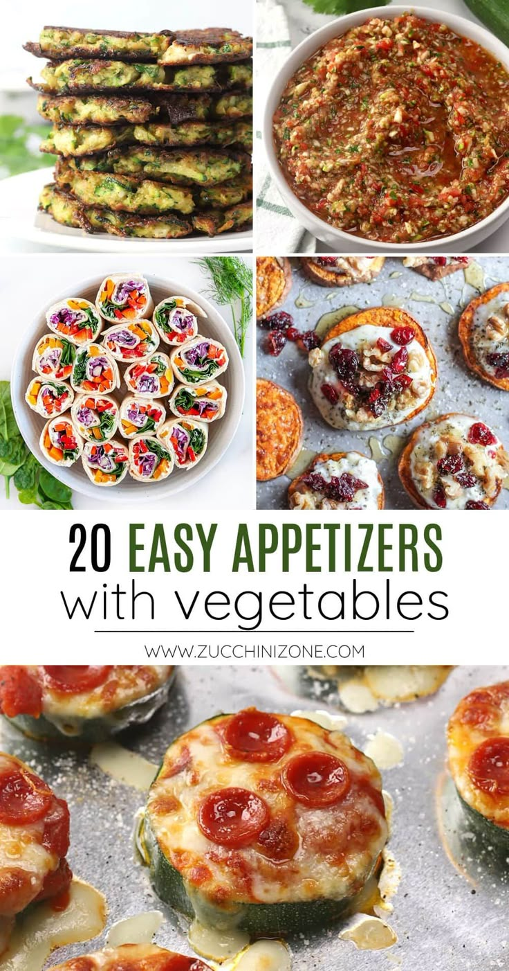 20 easy appetizers with vegetables