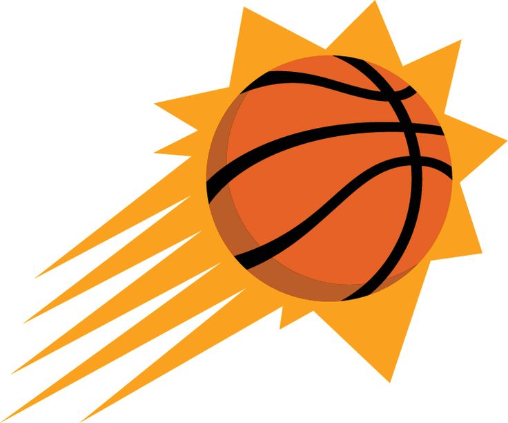 a basketball ball with the sun in the background and some rays coming out of it