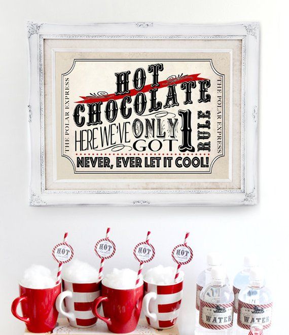 Polar Express Hot Chocolate Poster INSTANT DOWNLOAD - Etsy | Polar ...