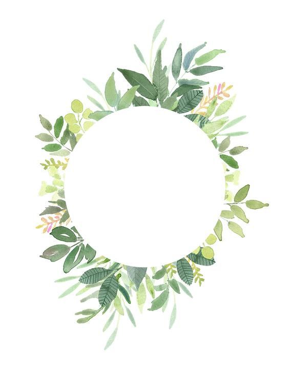 a circular frame made up of leaves and branches