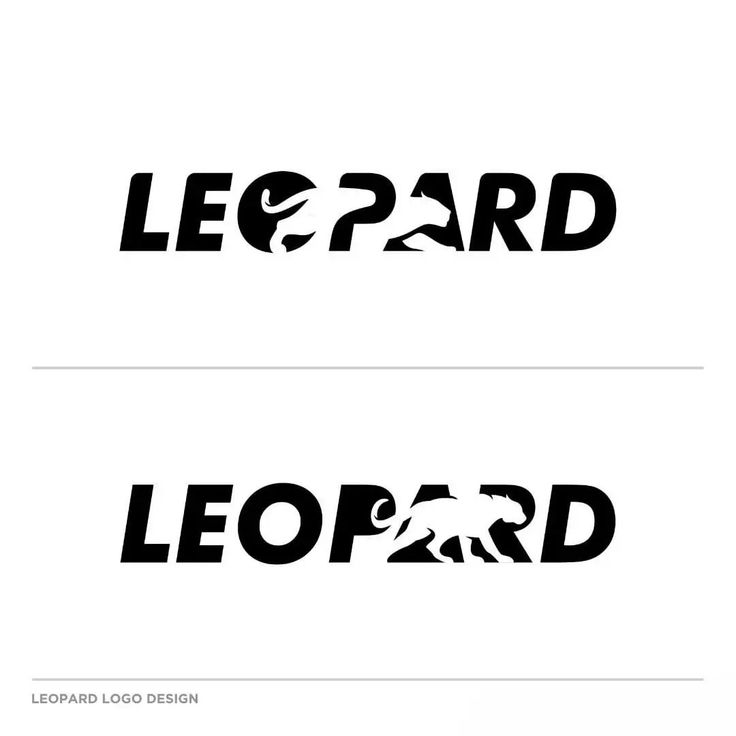 two logos with the words leopard and lion on them