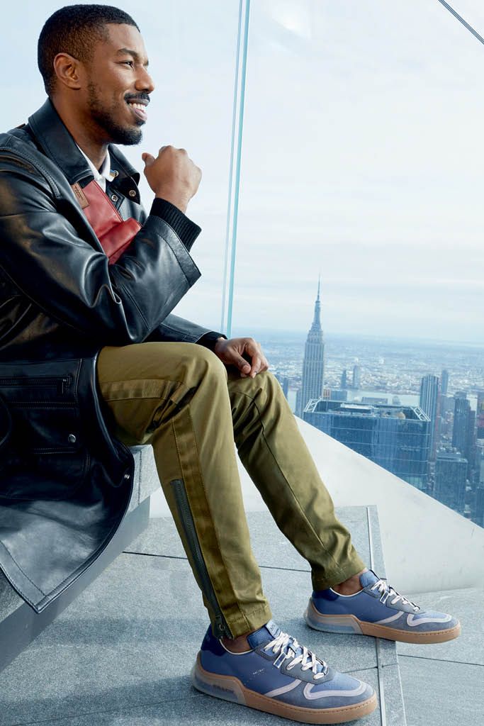 Michael B. Jordan in a pair of Coach CitySole sneakers. #michaelbjordan #celebritystyle #coach #sneakers Michael Bakari Jordan, Coach Outfits, High School Fashion, Michael B Jordan, Stylish Celebrities, Ideal Man, Obstacle Course, Student Fashion, Men Fashion Casual Outfits