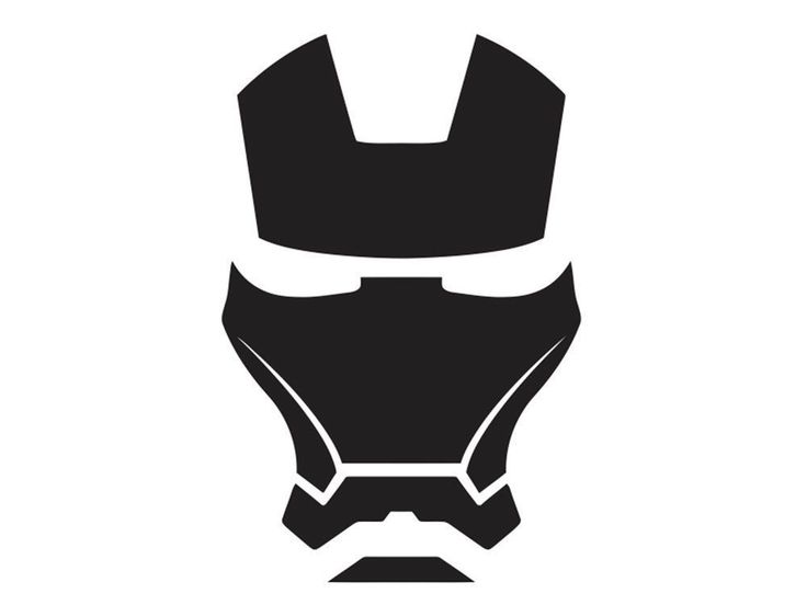 the iron man helmet is shown in this black and white image, which appears to be an illustration