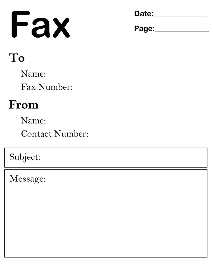 a fax cover sheet with the word'fax'in black and white