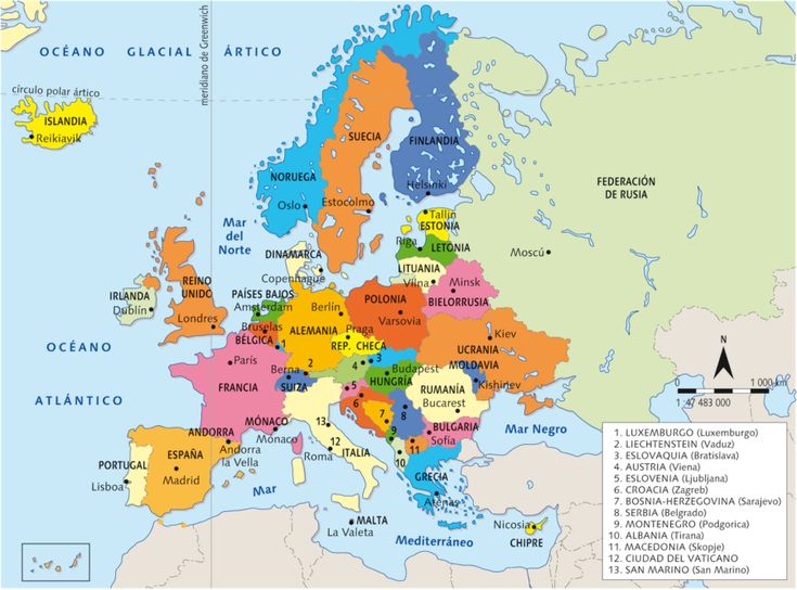 a map of europe with all the major cities