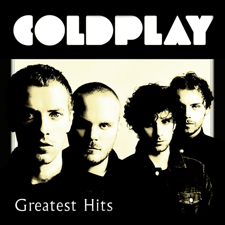 the band coldplay is featured in this black and white photo with text that reads,'greatest hits '