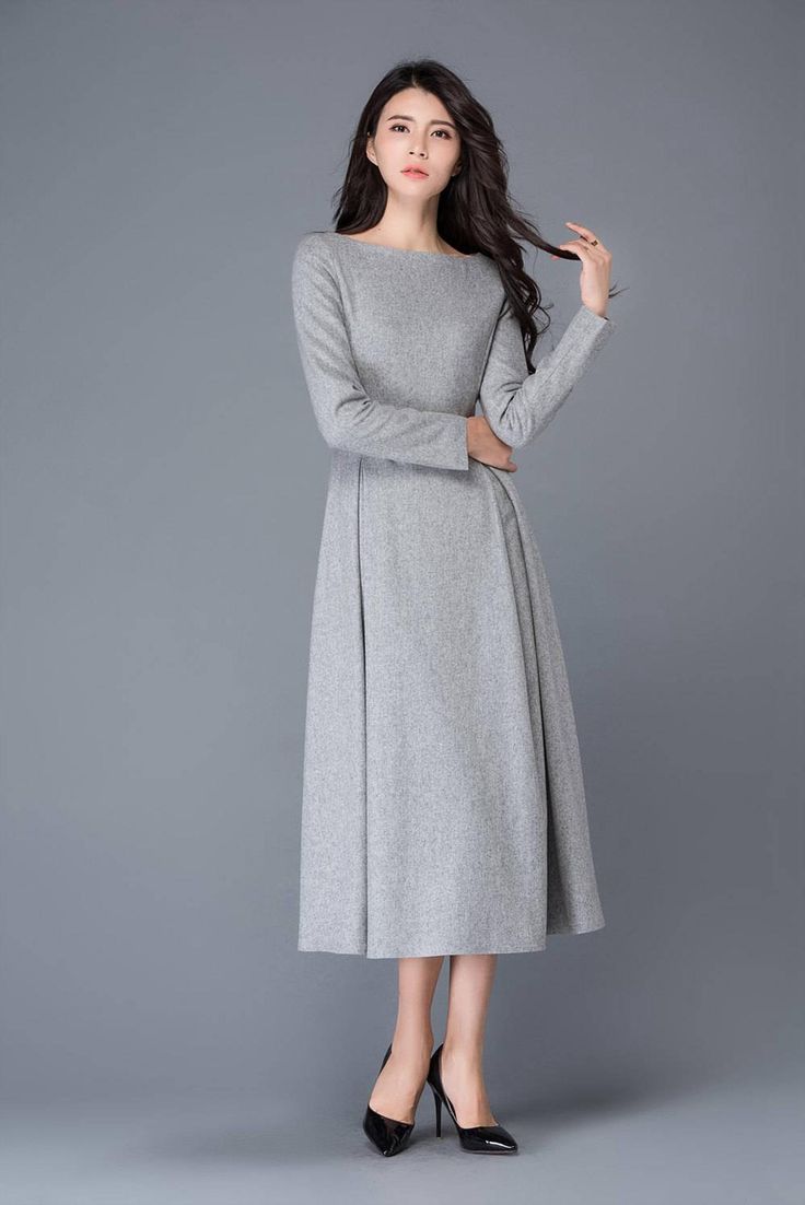 Wool Dress Winter, Winter Wool Dress, Rainy Day Dress Outfit, Day Dress Outfit, Wool Dresses, Short Beach Dresses, Tunic Designs, Boho Dresses Long, Short Dress White