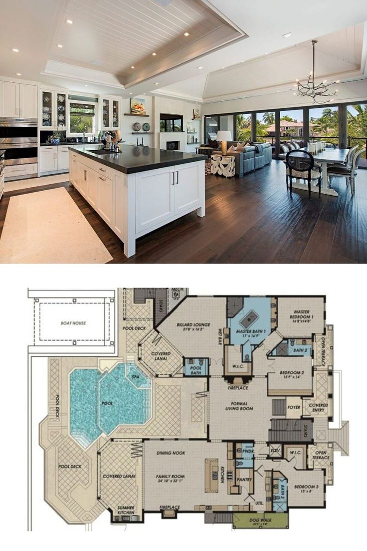 4-Bedroom Two-Story Florida Home with Elevator (Floor Plan) | Florida