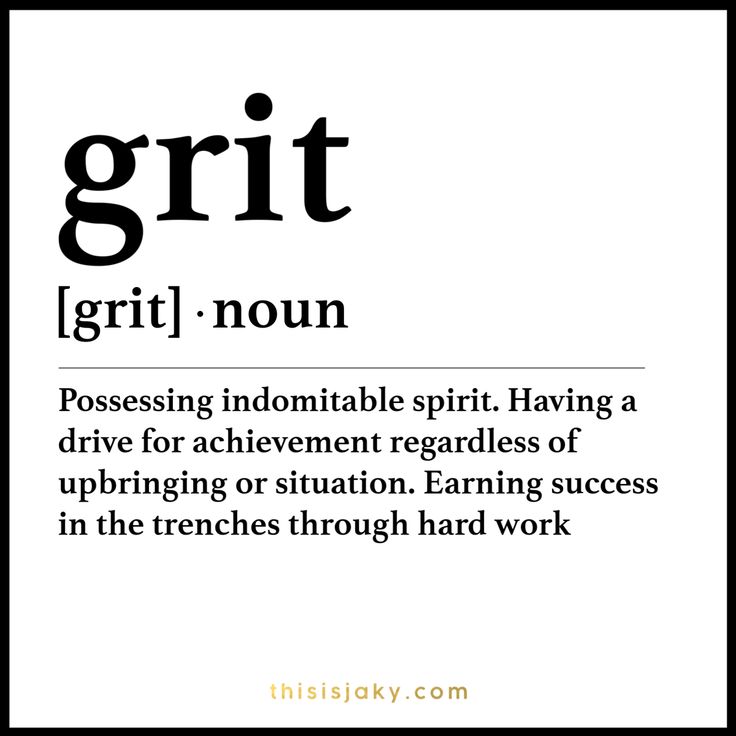 the words grit, grit and grit are in black and white text on a white background