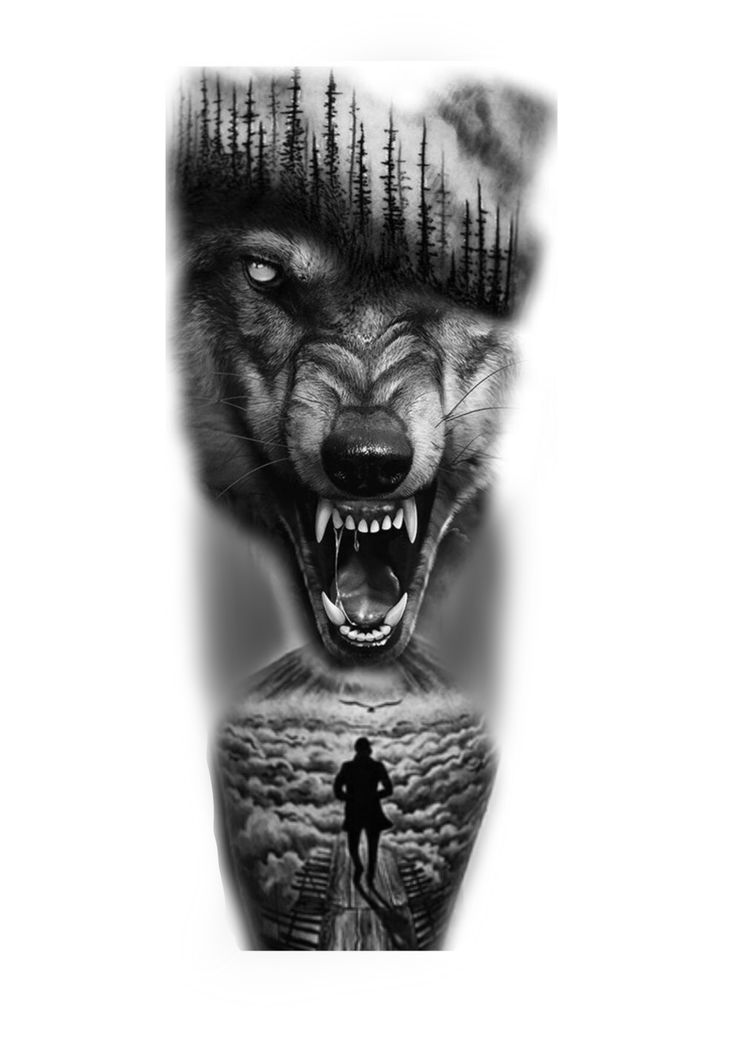 Wolf Tattoo Design