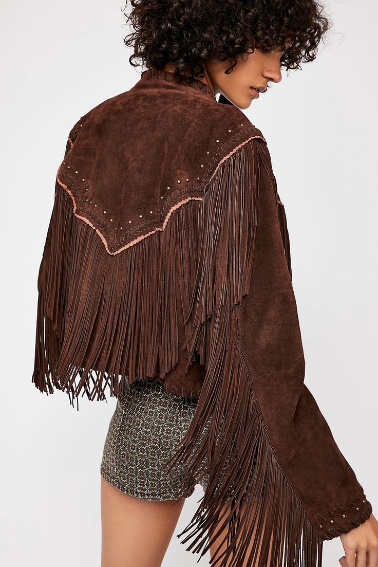 Fringe Clothing, Fringe Fashion, Fringe Leather Jacket, Estilo Country, Boho Jacket, Suede Fringe Jacket, Western Women, Pentatonix, Fringe Jacket