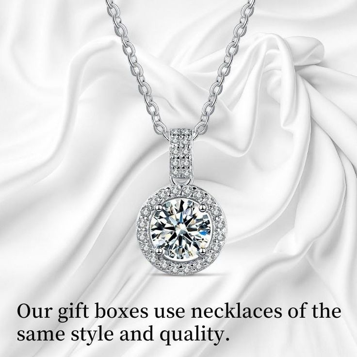 Introducing our stunning 1-carat high-quality sterling silver Moissanite necklace--the perfect combination of elegance, sparkle, and timeless beauty. This breathtaking necklace is crafted from premium sterling silver and features a dazzling Moissanite stone that radiates brilliance with every movement. Known for its fire and clarity, Moissanite offers the luxurious look of a diamond, making it a sophisticated yet affordable choice. Whether you're looking to elevate your everyday style or searchi Elegant Silver Necklace With Lab Grown Diamond, Luxury Crystal Solitaire Necklace As Gift, Luxury Crystal Solitaire Necklace Gift, Luxury Moissanite Solitaire Necklace As Gift, Anniversary Brilliant Cut Crystal Solitaire Necklace, Anniversary Solitaire Necklace With Brilliant Cut Crystal, Silver Solitaire Necklace With Brilliant Cut As A Gift, Anniversary Crystal Solitaire Necklace With Brilliant Cut, Elegant Round Diamond Necklace For Gift