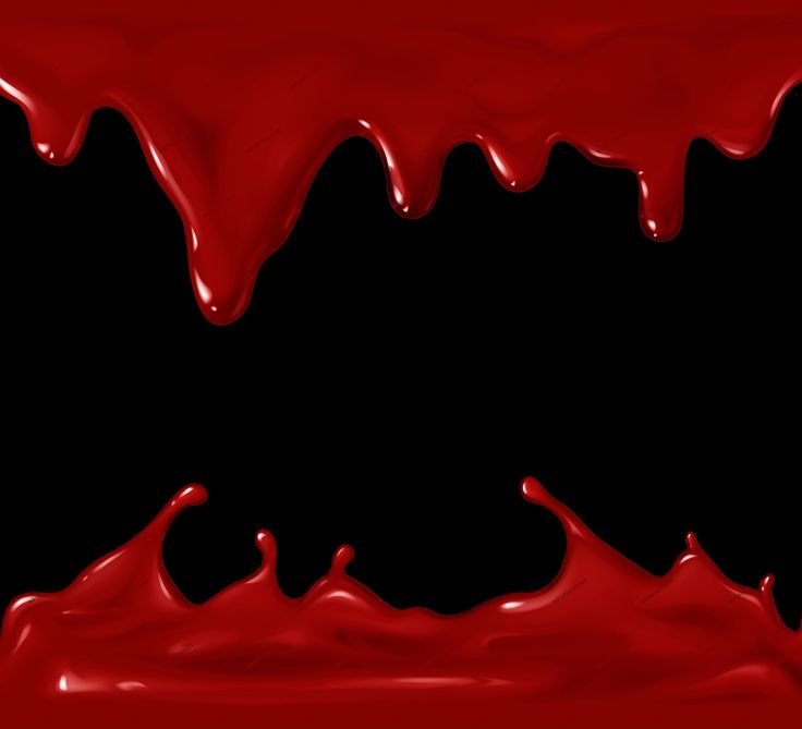 red liquid flowing down the side of a black background