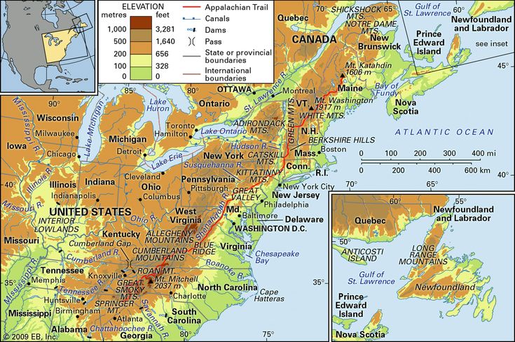 a map of the united states with major cities and towns on it's borders