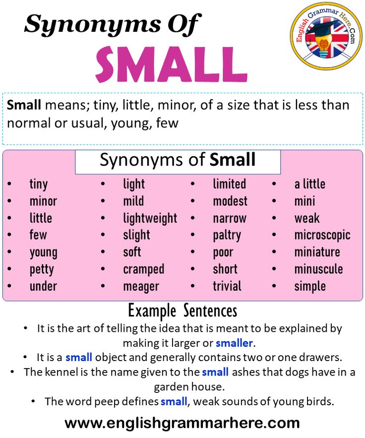 an english poster with the words small and small in different languages, which are used to describe